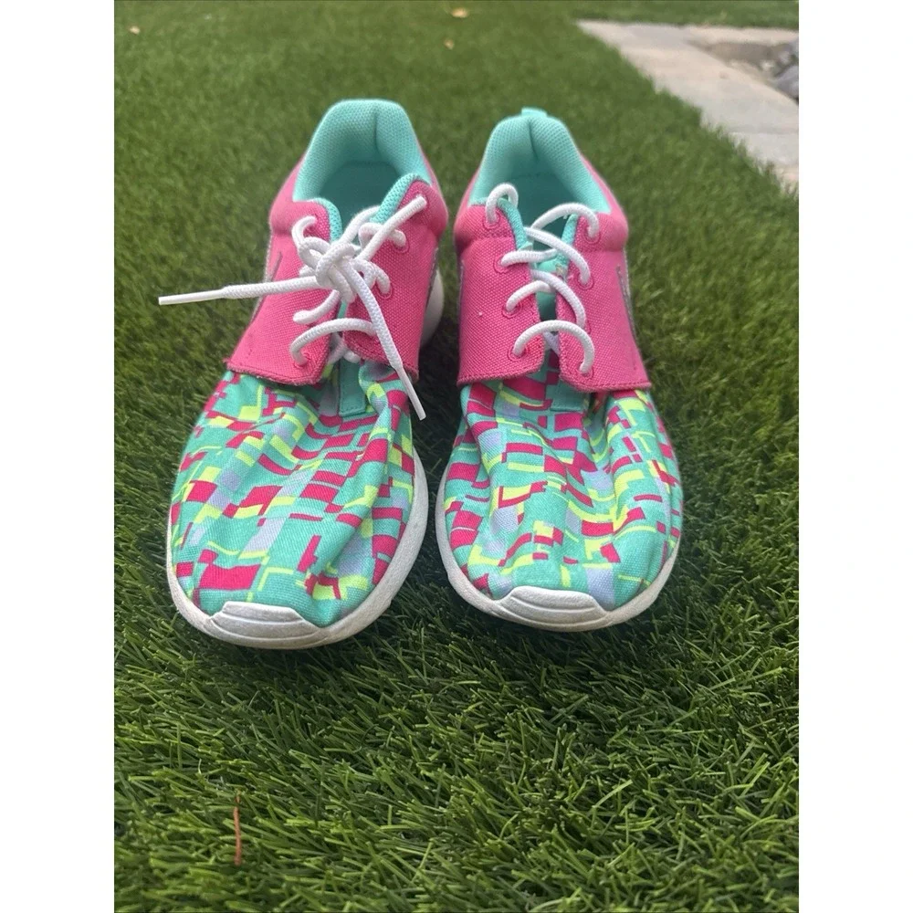 Nike Rosherun Print (GS) 677784 601 Casual Running Sneakers 7Y